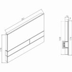 Ovládacie WC tlačidlo JOMO EXCLUSIVE 2.1 rámček chróm-lesk 2.0/sklo biele