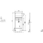 JOMOTech modul pre drez s jednootv.armatúrou (H 1120mm)