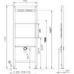 JOMOTech modul pre drez s nástennou armatúrou (H 1300mm)