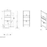 JOMOTech modul pre pisoár s horným prívodom (H 1120mm)