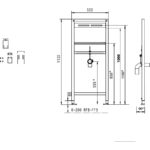 JOMOTech modul pre umýv.s držiakom pre armatúru (H 1120mm)