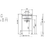 JOMOTech modul pre umýv.s jednootv.armatúrou,H 850/980mm