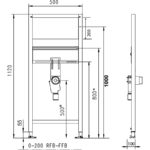 JOMOTech modul pre umýv.s násten.arm.a sif (H 1120mm)