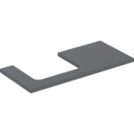 Umývadlová doska ONE, výrez Ľ, pre umývadlo na dosku, 105cm, 3cm, 47cm, láva