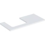 Umývadlová doska ONE, výrez Ľ, pre umývadlo na dosku, 105cm, 3cm, 47cm, biela