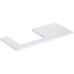Umývadlová doska ONE, výrez Ľ, pre umývadlo na dosku, 105cm, 3cm, 47cm, biela