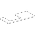 Umývadlová doska ONE, výrez Ľ, 105cm, orech