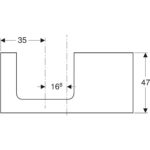Umývadlová doska ONE, výrez Ľ, 105cm, orech