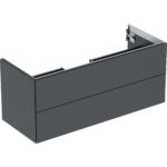 Skrinka pod umývadlo ONE, s 2 zásuvkami: 118.4cm, 50.4cm, 47cm, Čierna
