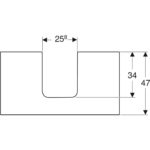 Umývadlová doska ONE, výrez v strede, 90cm, Dub