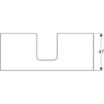 Umývadlová doska ONE, výrez v strede, 120cm, pieskovosivá