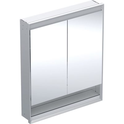 Zrkadlová skrinka ONE s výklenkom a ComfortLight, 2 dverami, 90 cm, hliník, 505.822.00.1