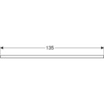 Umývadlová doska ONE, dvojitý výrez, 135cm, pieskovosivá
