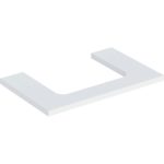 Umývadlová doska ONE, výrez v strede, pre umývadlo na dosku, 75cm, 3cm, 47cm, biela