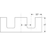 Umývadlová doska ONE, dvojitý výrez, 135cm, Dub