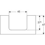 Umývadlová doska ONE, výrez v strede, 90cm, orech hickory