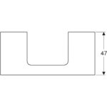 Umývadlová doska ONE, výrez v strede, 105cm, orech hickory