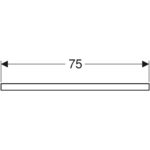 Umývadlová doska ONE, výrez v strede, 75cm, orech