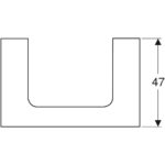 Umývadlová doska ONE, výrez v strede, 75cm, orech