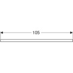 Umývadlová doska ONE, výrez v strede, pre umývadlo na dosku, 105cm, 3cm, 47cm, láva