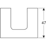 Umývadlová doska ONE, výrez v strede, 60cm, Dub