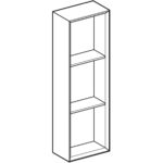 Obdĺžnikový policový diel Geberit iCon, 22.5cm, 70cm, 13.2cm, biela