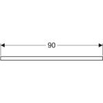 Umývadlová doska ONE, výrez v strede, pre umývadlo na dosku, 90cm, 3cm, 47cm, láva