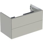 Skrinka pod umývadlo ONE, s 2 zásuvkami: 88,8cm, sivobéžová/matná