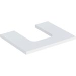 Umývadlová doska ONE, výrez v strede, 60cm, biela