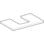 Umývadlová doska ONE, výrez v strede, 75cm, biela