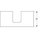 Umývadlová doska ONE, výrez v strede, 105cm, Dub
