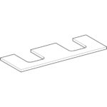 Umývadlová doska ONE, dvojitý výrez, 135cm, biela