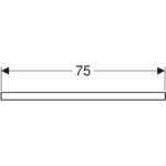 Umývadlová doska ONE, výrez v strede, 75cm, biela