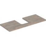 Umývadlová doska ONE, výrez v strede, pre umývadlo na dosku, 120cm, orech