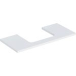 Umývadlová doska ONE, výrez v strede, pre umývadlo na dosku, 105cm, 3cm, 47cm, biela