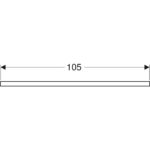 Umývadlová doska ONE, výrez v strede, 105cm, biela
