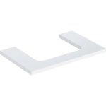 Umývadlová doska ONE, výrez v strede, pre umývadlo na dosku, 75cm, 3cm, 47cm, biela