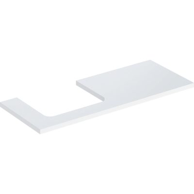Umývadlová doska ONE, výrez Ľ, pre umývadlo na dosku, 120cm, 3cm, 47cm, biela