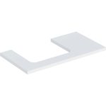 Umývadlová doska ONE, výrez Ľ, 90cm, 3cm, 47cm, biela