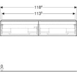 Skrinka pod dvojumývadlo Geberit iCon, orech, láva