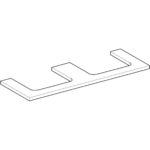 Umývadlová doska ONE, dvojitý výrez, 135cm, orech