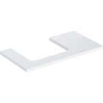 Umývadlová doska ONE, výrez Ľ, pre umývadlo na dosku, 90cm, 3cm, 47cm, biela