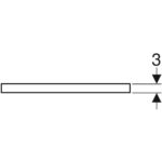 Umývadlová doska ONE, výrez Ľ, 120cm, láva