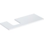 Umývadlová doska ONE, výrez Ľ, pre umývadlo na dosku, 120cm, 47cm, biela
