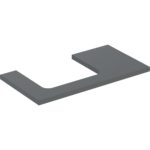 Umývadlová doska ONE, výrez Ľ, pre umývadlo na dosku, 90cm, 3cm, 47cm, láva