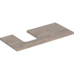Umývadlová doska Geberit ONE, výrez Ľ, pre umývadlo na dosku, 105cm, orech