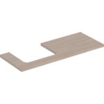 Umývadlová doska ONE, výrez Ľ, pre umývadlo na dosku, 120cm, Dub