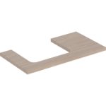 Umývadlová doska ONE,výrez Ľ,pre umývadlo na dosku,90cm,47cm,Dub