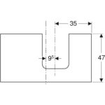 Umývadlová doska ONE, výrez P, 90cm, pieskovosivá