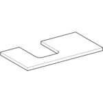 Umývadlová doska ONE,výrez Ľ,90cm,sivobéžová